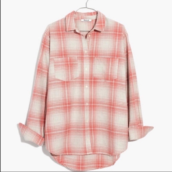 Madewell Pink Flannel - Picture 2 of 9